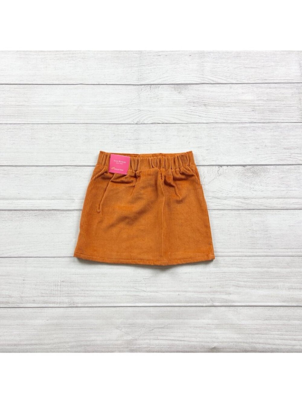 Isaac Mizrahi Orange Corduroy Button Front Elastic Waist Skirt NWT XS 4 - Picture 3 of 3